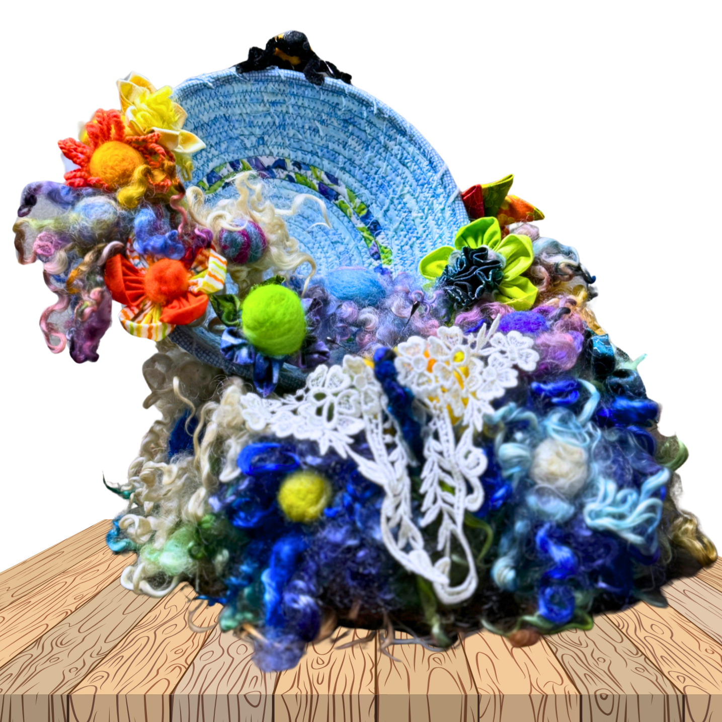 Wool and Whimsy: Fabulous Fiber and Fabric Flowers: Needle Felting - Image 3