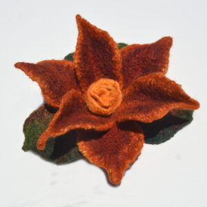 Wet felted flower