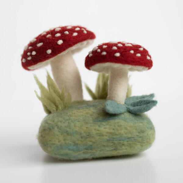 Needle felted toadstools